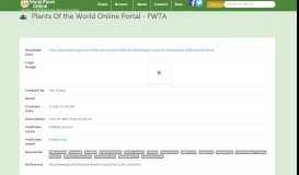 
							         Plants Of the World Online Portal - FWTA - World Flora Online								  
							    