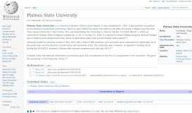 
							         Plateau State University - Wikipedia								  
							    