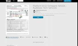 
							         Platform # 02 Firmware: NISSDL - Audiovox Tech Services								  
							    