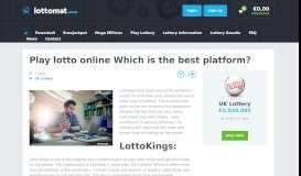 
							         Play lotto online Which is the best platform? - LottoMat								  
							    