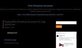 
							         PlayboyPlus Premium Accounts								  
							    