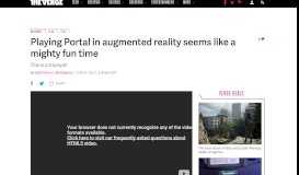 
							         Playing Portal in augmented reality seems like a mighty fun time - The ...								  
							    