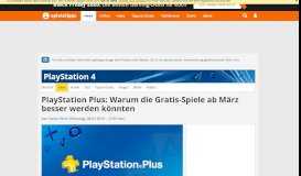 
							         PlayStation Plus: Warum die Gratis-Spiele ab März besser werden ...								  
							    