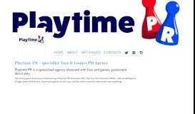 
							         Playtime PR - specialist Toys & Games PR Agency ... - Gift Guide Portal								  
							    