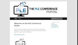 
							         PLE Conference Portal								  
							    