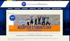 
							         Please join us! - Admissions - Marymount Manhattan College								  
							    
