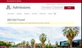 
							         Please join us for an Ambassador Tour! - The University of Arizona								  
							    