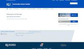 
							         Please log in | University Career Center - KU Career Center - The ...								  
							    