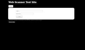 
							         Please Login - Web Scanner Test Site								  
							    