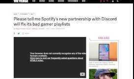 
							         Please tell me Spotify's new partnership with Discord will fix its bad ...								  
							    