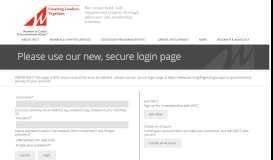 
							         Please use our new, secure login page								  
							    