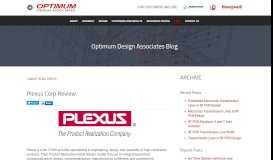 
							         Plexus Corp Review - Optimum Design Associates Blog								  
							    