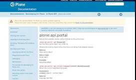 
							         plone.api.portal — Plone Documentation v5.1								  
							    