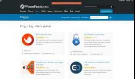 
							         Plugins categorized as client portal | WordPress.org								  
							    