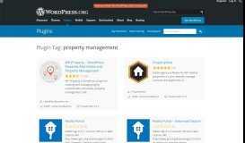 
							         Plugins categorized as property management | WordPress.org								  
							    