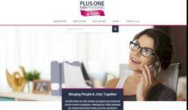 
							         Plus One Personnel: Recruitment Agency in Oxfordshire & Warwickshire								  
							    