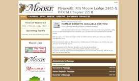 
							         Plymouth, MA Moose Lodge 2485 & WOTM Chapter 2218 Home								  
							    