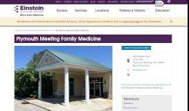 
							         Plymouth Meeting Family Medicine - Einstein Health								  
							    