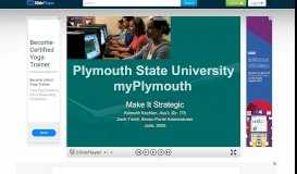 
							         Plymouth State University myPlymouth Make It Strategic Kenneth ...								  
							    
