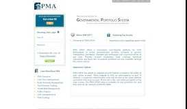 
							         PMA - Governmental Portfolio System								  
							    