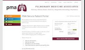 
							         PMA Secure Patient Portal - Pulmonary Medicine Associates								  
							    