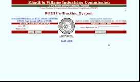 
							         PMEGP e-Tracking System Login Form - KVIC								  
							    