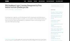 
							         PMI Blackboard Login | Learning Management System - eLogin								  
							    