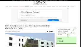 
							         PM's portal just acts as post office as medical students plaints land at ...								  
							    