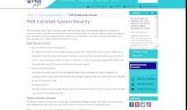 
							         PNB C@shNet System Security - Philippine National Bank								  
							    