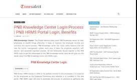 
							         PNB Knowledge Center Login Process - PNB HRMS Login								  
							    