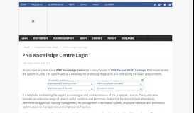 
							         PNB Knowledge Centre Login - Bank Of India								  
							    