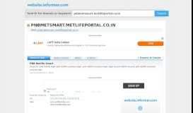 
							         pnbmetsmart.metlifeportal.co.in at WI. PNB Metlife Smart								  
							    