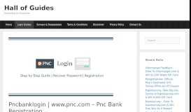 
							         Pncbanklogin | www.pnc.com - Pnc Bank Registration | Hall of Guides								  
							    