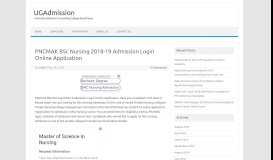 
							         PNCMAK BSc Nursing 2018-19 Admission Login Online ...								  
							    