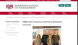 
							         PNM/John Ackerman Individual Nominees :: Anderson School of ...								  
							    