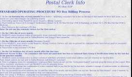 
							         PO Box SOP - Postal Clerk Info								  
							    