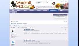 
							         Pocket Pet Portal... - WarcraftPets Forum								  
							    