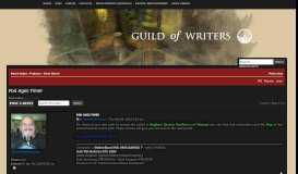 
							         Pod Ages Timer - Guild of Writers • View topic								  
							    