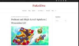 
							         Podcast mit High-Level-Spielern | Draconius GO – PaKoiDra								  
							    
