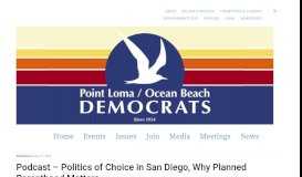 
							         Podcast – Politics of Choice in San Diego, Why Planned Parenthood ...								  
							    