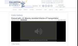
							         Podcast with J.D. Mancha, Assistant Director of Transportation ...								  
							    
