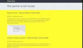 
							         Poe portal scroll recipe - Free manual								  
							    