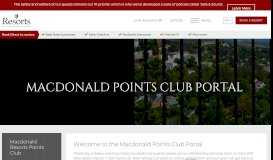 
							         Points Club Portal | Macdonald Resorts								  
							    