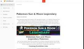 
							         Pokemon Sun & Moon Legendary Pokemon • Evolution's & Island ...								  
							    