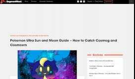 
							         Pokemon Ultra Sun and Moon Guide - How to Catch Cosmog and ...								  
							    