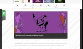 
							         Pokémon Pumpkin Patterns! | Instructions: Place a pattern on your ...								  
							    