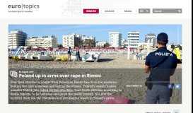 
							         Poland up in arms over rape in Rimini | eurotopics.net								  
							    