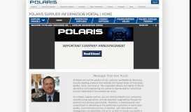 
							         Polaris Supplier Information Portal | Home								  
							    