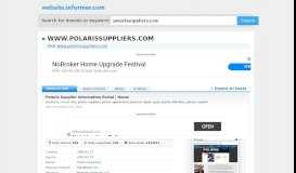 
							         polarissuppliers.com at WI. Polaris Supplier Information Portal | Home								  
							    