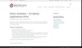 
							         Police Academy - Accepting Applications Now! - Bridgerland ...								  
							    